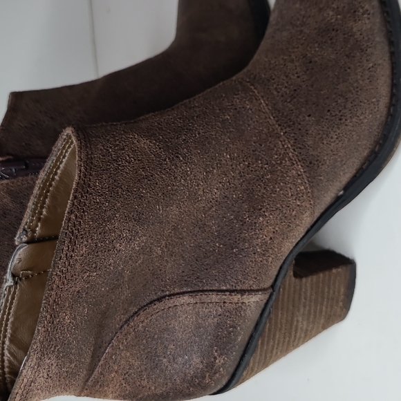 Jessica Simpson Brown Waxy Split Suede Maxi Shoes..size 6.5 - Picture 3 of 7